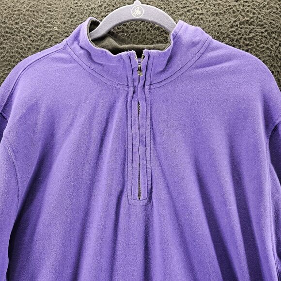 SaddleBred Womens Pullover Purple Size Large Cotton Blend Long Sleeve 1/2 Zip - Picture 9 of 12